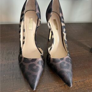 GUESS Leopard Print Heels - Black and Brown